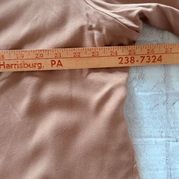 NWOT Soft Surroundings Draped Cowl Brown Tunic Plus Size Relaxed Lagenlook Sz 3X - Picture 7 of 7